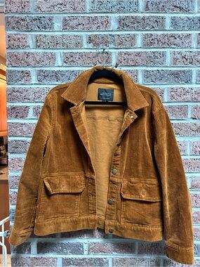 Madewell sanctuary Corduroy Trucker Jacket in Copper Brown